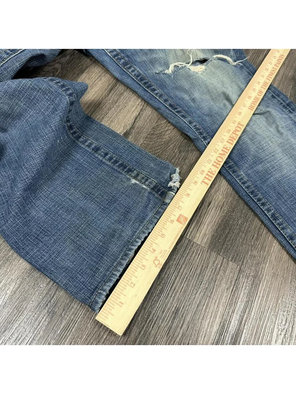 Y2K True religion loose Bootcut grunge faded distressed jeans Men 36x31